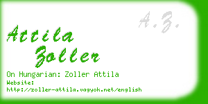 attila zoller business card